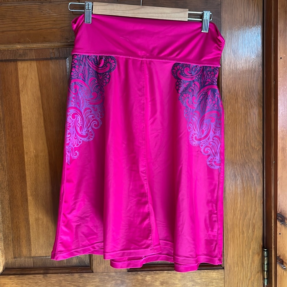 PrAna Women's Hot Pink Foldover Yoga Skirt Size Medium